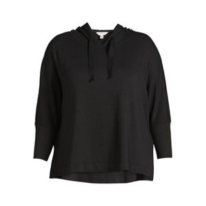 NWT 2X Terra & Sky pullover hoodie black